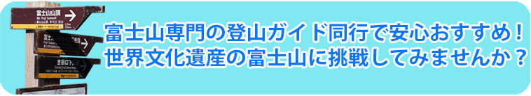 富士山専門ツアーガイド付プラン